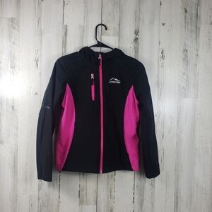 3/$15 girls mountain xpedition pink and black jacket size XL 14-16